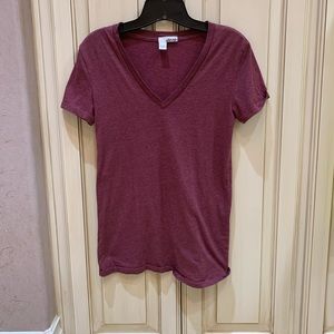 Abound Maroon Basic V-Neck Medium